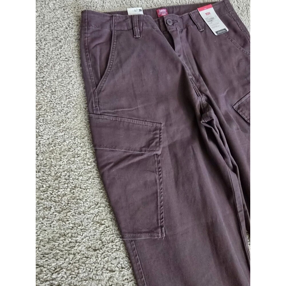Levi’s XX Cargo Taper Pants Men's 32x30 Delicioso Brown Stretch Poplin Chino NEW - Picture 9 of 11